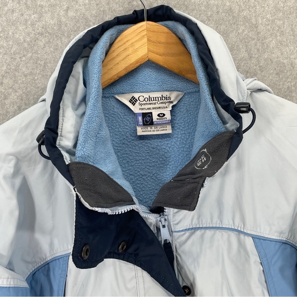 Vintage Columbia Sports Company Winter Jacket Baby Blue/ White Size M Interchang - Picture 9 of 17
